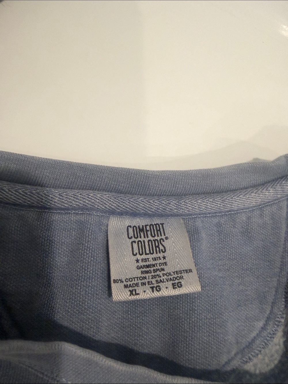Comfort Colors Light Blue Crewneck Sweatshirt - Picture 4 of 5